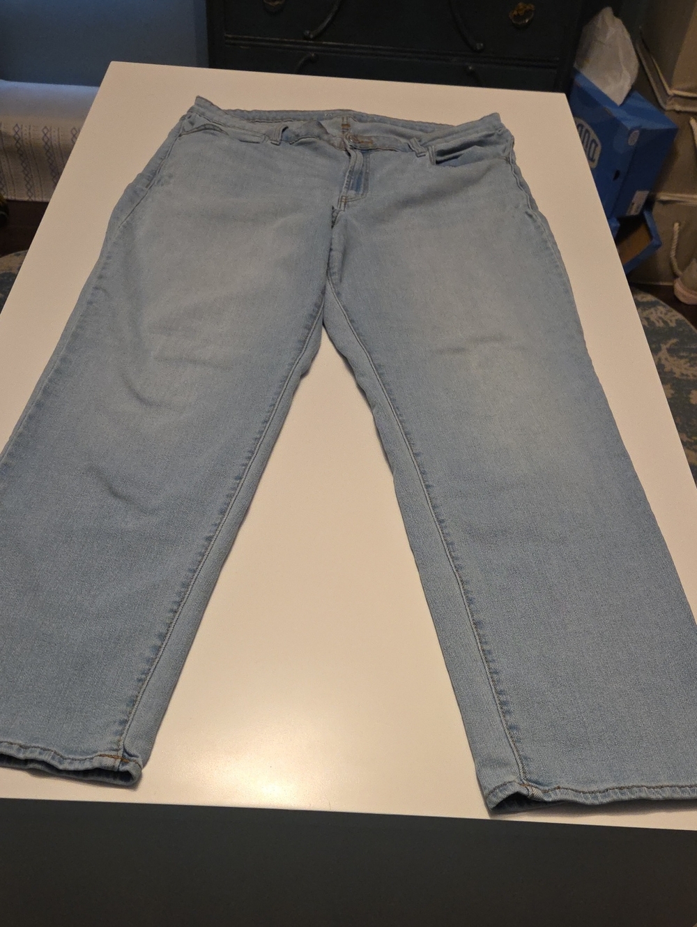 Old Navy Women's Relaxed Light Blue Denim Jeans – Casual Everyday Comfort